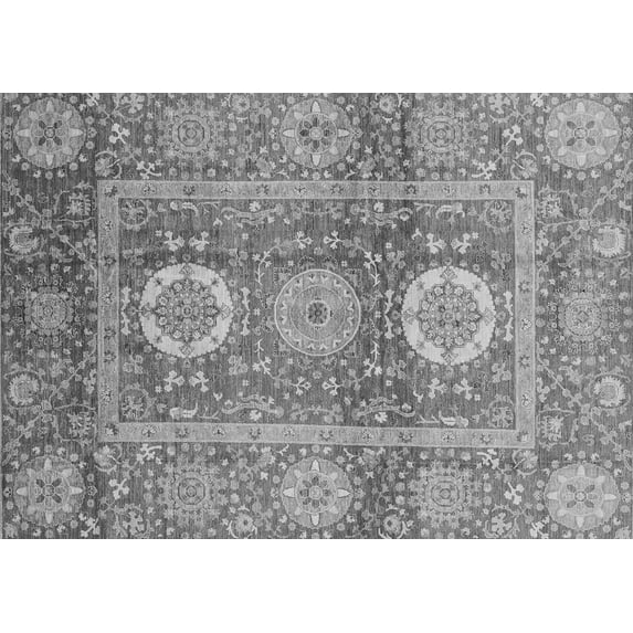 Ahgly Company Indoor Rectangle Abstract Gray Modern Area Rugs, 2' x 3'