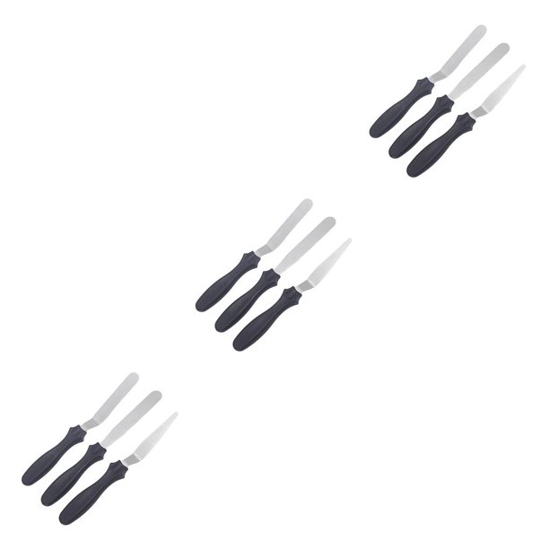 Rascadores de pastel Ounissouiy 3 unids/set Acero inoxidable Negro