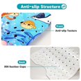 thumbnail image 3 of Baby Non-Slip Bathtub Mat, 100x40cm Anti-Slip Bath Mat Heavy Duty Shower Mat with 200 Suction Cups for Kids and Baby, BPA Free PVC Material Machine Wa, 3 of 5