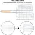 thumbnail image 4 of Barbeque Grill Basket, Foldable Grill Basket for Outdoor Cooking Adventures, Portable BBQ Grilling with Heat-Resistant Wooden Handle (22*39.5cm), 4 of 8