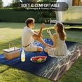 thumbnail image 4 of Navy Blue Ocean Waves Outdoor Rug for Patio/Deck/Porch, Non-Slip Large Area Rug 6 x 9 Ft, Summer Beach Coastal Abstract Indoor Outdoor Rugs Washable Area Rugs, Reversible Camping Rug Carpet Runner, 4 of 8
