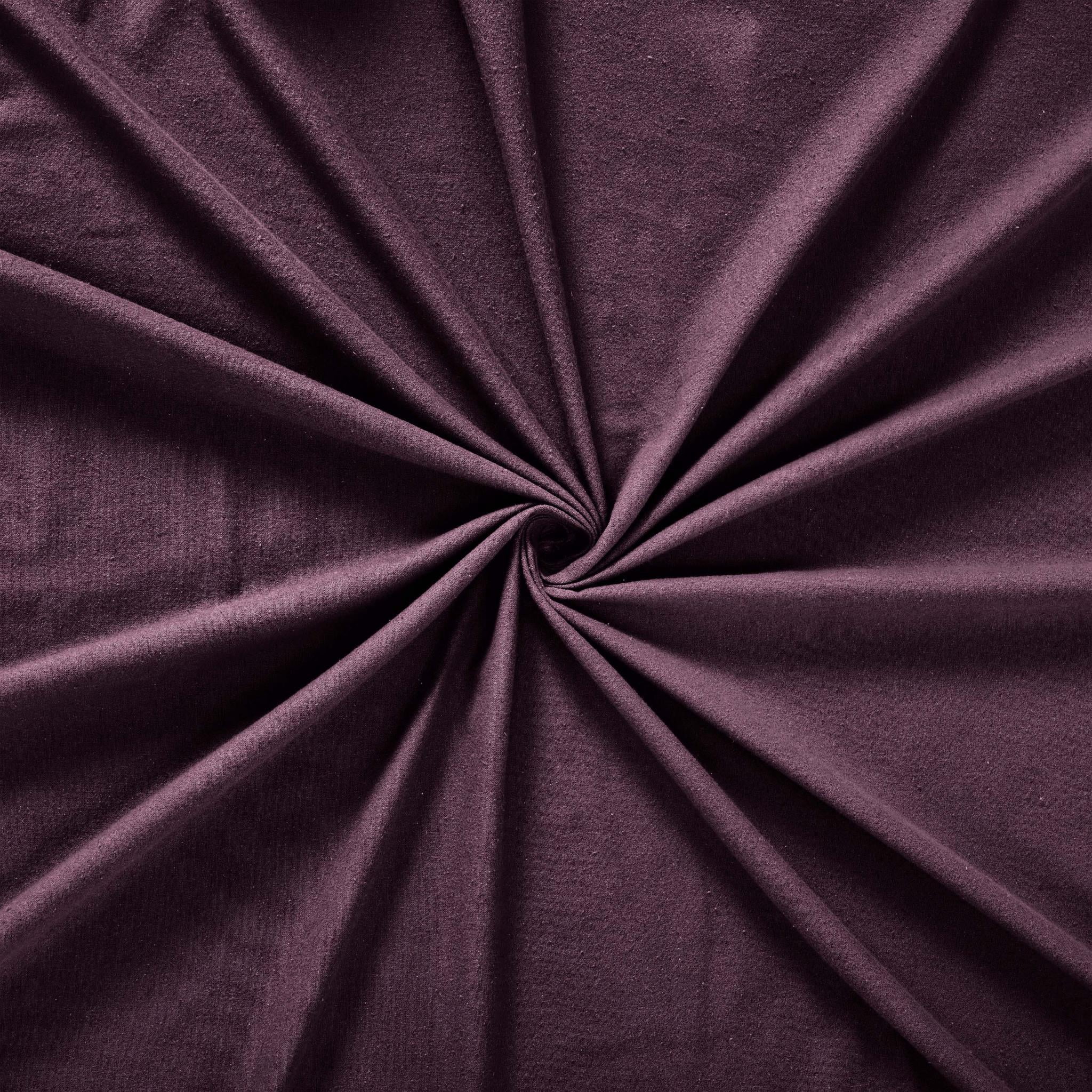 Superior Solid Flannel Cotton Bed Sheet Set , Soft Fitted Sheets, King, Purple