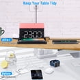 thumbnail image 5 of Wireless Charger 3 in 1 TeqHome Fast Charging Station Dock with Digital Alarm Clock and Dimmable Colorful Night Light Fit for iPhone 14/13/12/11/Pro Max/iWatch/AirPods, 5 of 8