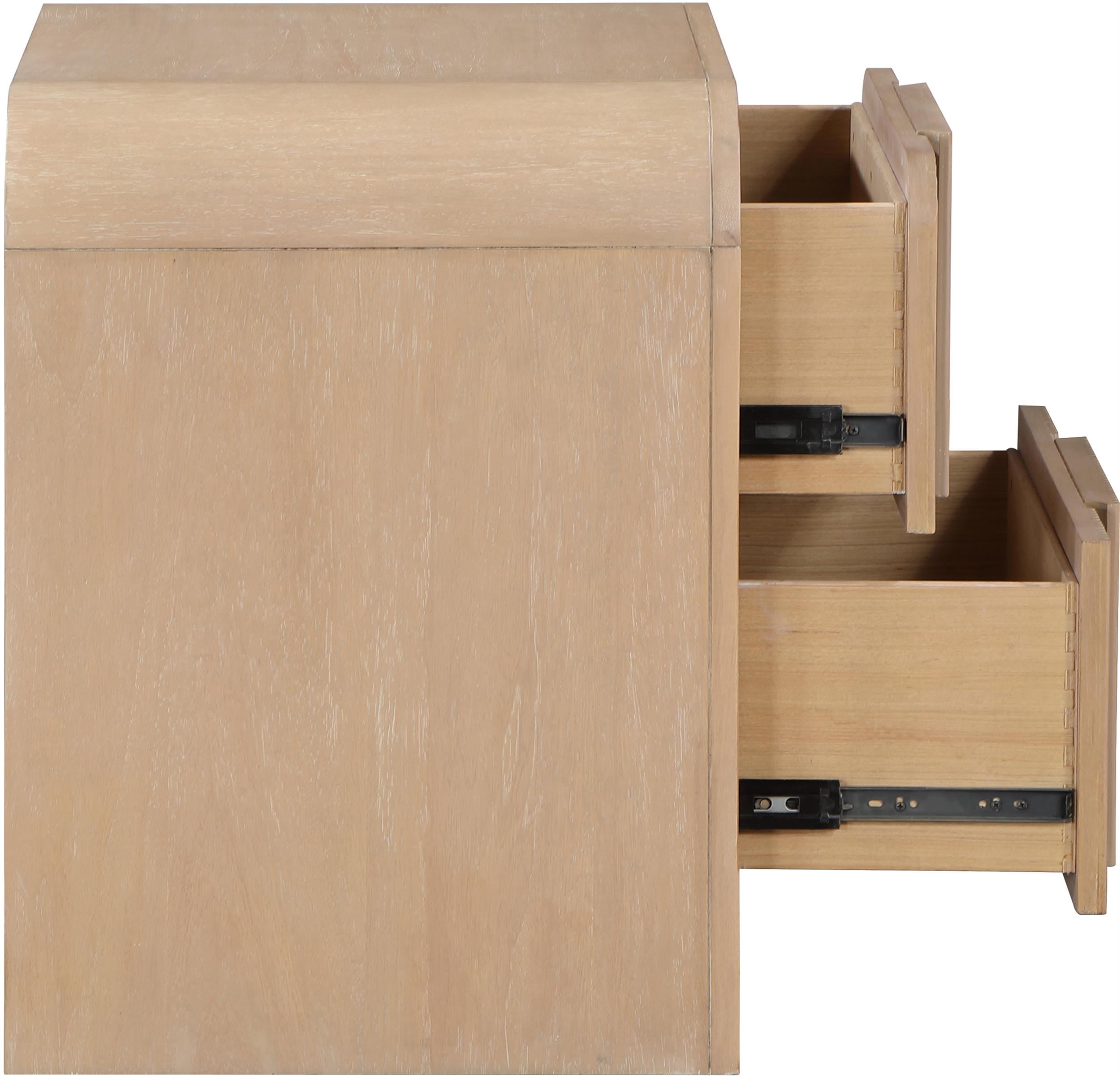 Meridian Furniture Fluted Natural Night Stand