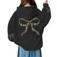 thumbnail image 6 of Mercatoo Hoodies for Girls Bow Graphic Oversized Leopard Hooded Sweatshirt Long Sleeve Cute Trendy Casual Pullover Tops, 6 of 7