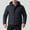 Navy, variant on FDGIU Men's Winter Puffer Jacket - Hood Windproof Thermal Long Coat for Cold Weather