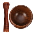thumbnail image 3 of SHISUYAN Brown Plastic Garlic Mortar and Pestle Set for Home Use Durable and Ergonomic Design, 3 of 8