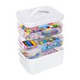 thumbnail image 1 of Caja Organizadora Apilable de 13,3 Cuartos de Galón para Manualidades con Asa, Color , 3 Bandejas Extraíbles para Material de Arte y Manualidades, 1 of 1
