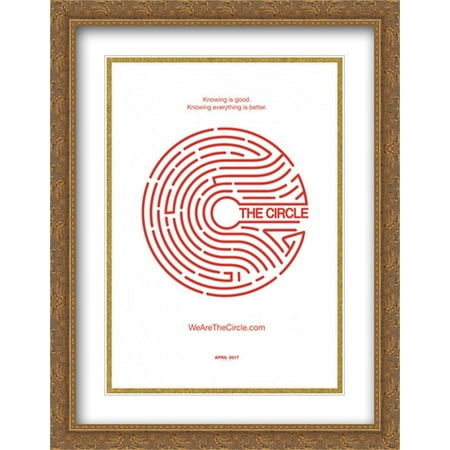 The Circle 28x36 Double Matted Large Large Gold Ornate Framed Movie Poster Art Print
