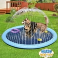 thumbnail image 2 of Nacams Dog Splash Pad, Non Slip Splash Pad Sprinkler for Kids, Kiddie Baby Shallow Pool, Pet Outdoor Water Play Toy Wading Pool Mat, Easy to Use/Clean (67 inch), 2 of 7