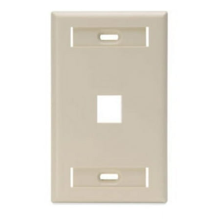 Leviton Ivory Quickport 1-Port ID Window Wallplate 42080-1IS