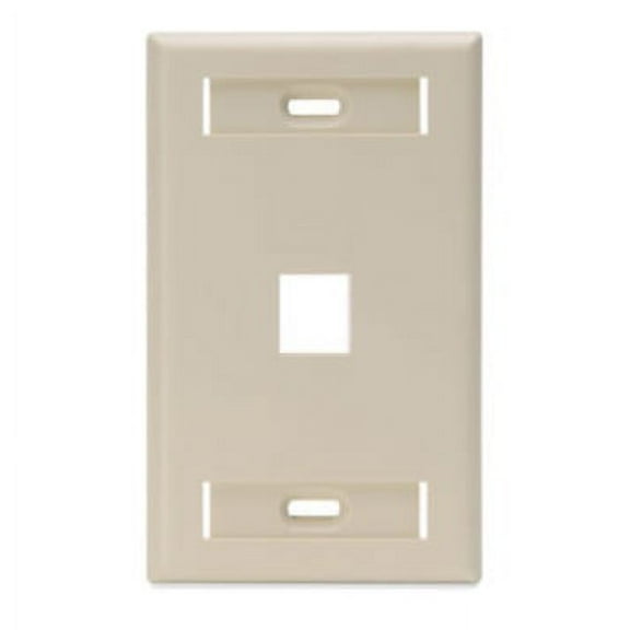 Leviton Ivory Quickport 1-Port ID Window Wallplate 42080-1IS