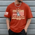 thumbnail image 2 of UngA 4th of July Shirts for Men 250th Anniversary Independence Day Short Sleeve Tees Tops Patriotic American Flag Tshirt Men (Red,S), 2 of 5
