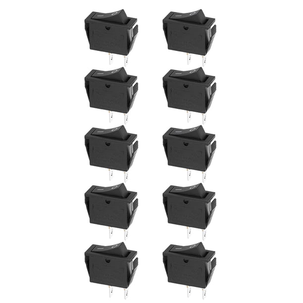 Interruptor basculante de encendido y apagado, 10 piezas, interruptor de posición basculante de 2 pines, diseño a prueba de futuro