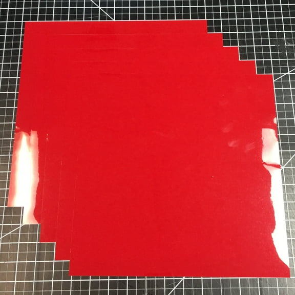 Red Siser Easyweed Stretch 15" x 12" (5 Sheets) Iron on Heat Transfer Vinyl Roll, HTV