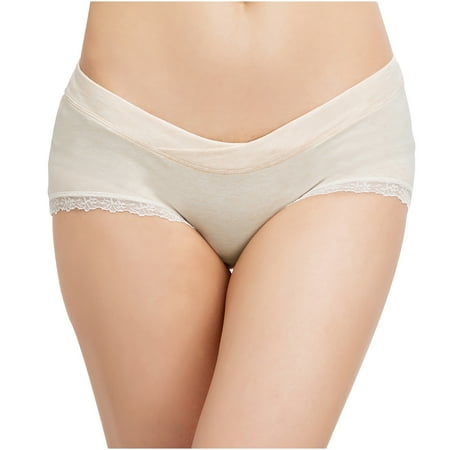 

Dadaria Maternity Panties over the Belly Thong Women Lace Low Waist Pregnant Underwear Elasticity Breathable Maternity Panties Beige XL Boys Girls