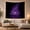 Purple Lotus, variant on Luminous Purple Lotus in Starry Night Sky Mystical Celestial Art for Meditation Enthusiasts Ethereal Space Decor Housewarming Gift Tapestry Wall Hanging for Bedroom and Living Room