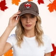 thumbnail image 2 of AJGRHE Unisex Style Baseball Cap With Patriotic Print Adjustable Hat For Outdoor Activities Coffee One Size, 2 of 4
