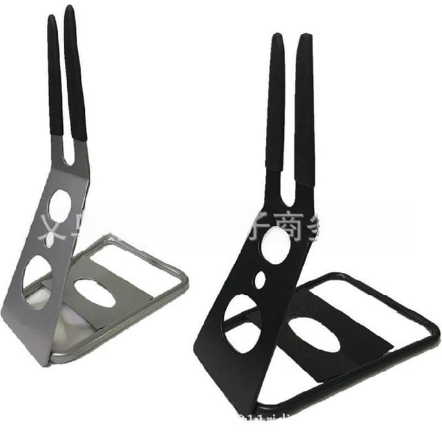 Black U-Shaped Insertion Bike Repair Stand - Sturdy, Portable Bicycle Parking Rack with Universal Compatibility for Mountain Bikes - Easy-Install Cycling Accessory for Stable Support and Display -