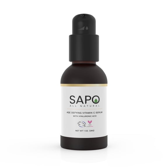 Sapo Vitamin C Serum - Brightening Face Serum with Sodium Ascorbyl Phosphate   Hyaluronic Acid   Chamomile (1 oz)