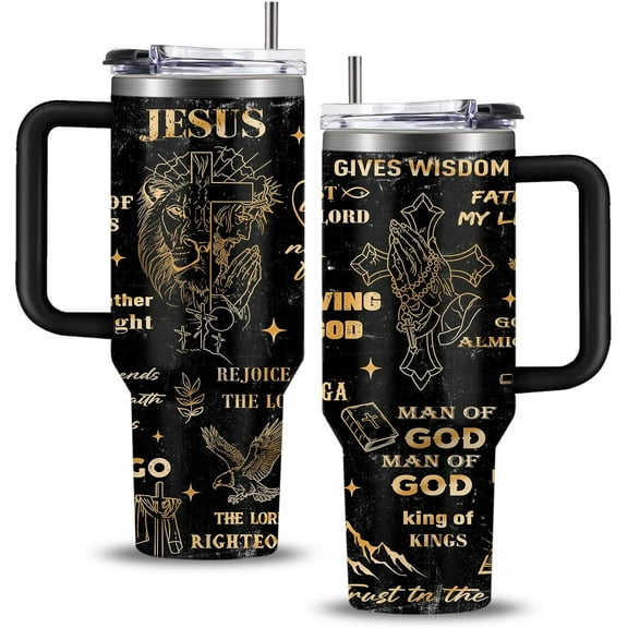 Pink Christian Inspirational Tumbler, Pray Over It Bible Verse Gifts, Christian Gifts for Women, Daily Prayer Pink Tumbler With Handle Jesus Cup 40oz