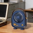 thumbnail image 6 of Floleo Upgraded Retro Desktop Fan, Portable Handheld USB Rechargeable Fan, Vintage Style Cooling Fan for Home Office Outdoor, Gift Idea with 3 Speeds, 6 of 7