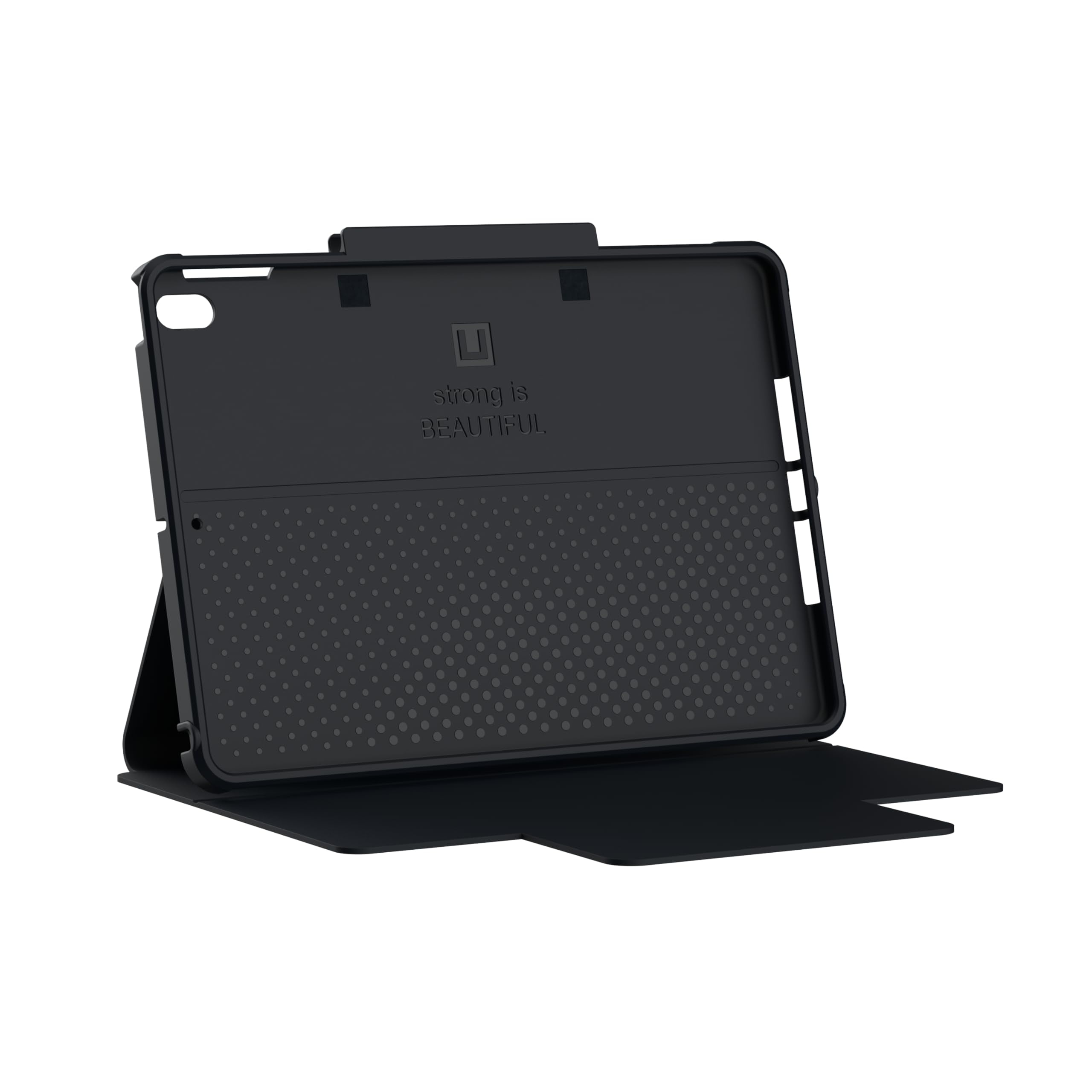 [U] by UAG iPad 10.2 Case Black 9th Generation 2021, 8th Gen 2020, DOT Lightweight Slim Shockproof Smart Folio Protective Cover with Auto/Sleep Wake & Pencil Holder