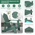 thumbnail image 4 of Gymax Patio HIPS Outdoor Weather Resistant Slatted Chair Adirondack Chair w/ Cup Holder Dark Green, 4 of 8