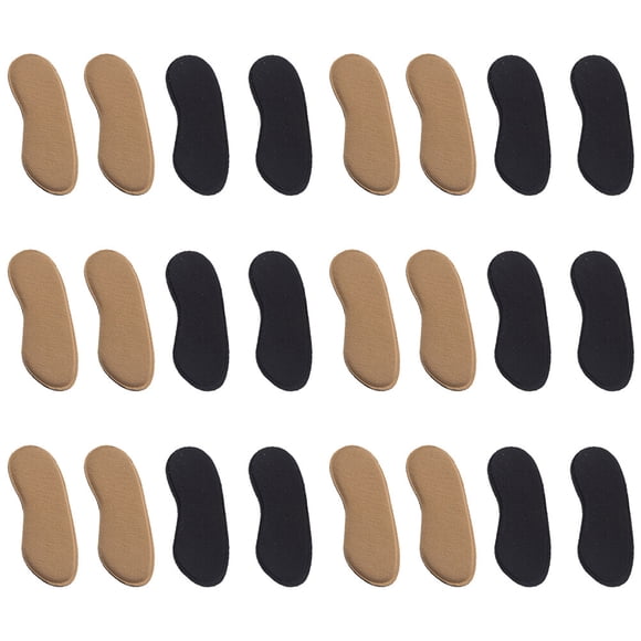 20 Pairs of Self Adhesive Heelpiece Stickers Foot Care Protector Heel Shoes Back Pads for Women Men (Brown, Black Style)