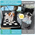thumbnail image 2 of Alfombrilla de coche para perros, extensor de asiento trasero, antideslizante, a cuadros, 2 of 8