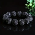 thumbnail image 6 of 1pc 20mm Hand-Carved Wooden Beads Bracelet, Prosperity Charm Jewelry, Fashion Style, Classic Chinese Design, Gift with Elegant Box,Black, 6 of 6