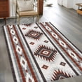 thumbnail image 4 of Rectangle Area Rug 4x6ft,Gray Red Boho Aztec Geometric Washable Carpet Non-Slip Runner Accent Rugs Indoor Floor Mat for Bedroom Living Room Decor,Abstract Ethnic Wind, 4 of 9
