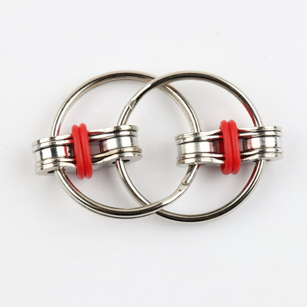  2pcs Keychain Spinner Toy, Keychain Spinner Portable Keychain  Spinner Fidget Key Ring Spinner for Teens Adults Finger Exercise (Black,  Red) : Toys & Games
