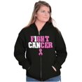 thumbnail image 4 of Breast Cancer I Can Fight Cancer Zip Hoodie Sweatshirt Women Brisco Brands S, 4 of 6