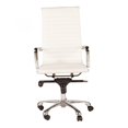 thumbnail image 1 of Moe's Home Collection Omega High Back Faux Leather Office Chair in White, 1 of 5