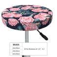thumbnail image 4 of KLL Rose Flowers Round Bar Chair Cushion Cover ,Bar Stool Protector with Elastic, Soft Washable, 4 of 6