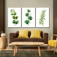 thumbnail image 7 of 3 Piece Canvas Wall Art for Living Room Bedroom, Green Minimalist Botanical Plant Flower Artwork Picture Floral Twigs Painting Canvas Print Decor 20x30 INCH, 7 of 7