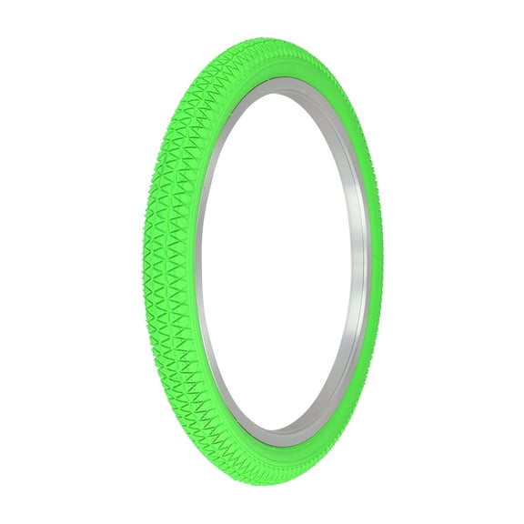 PRO  BMX Tread Bicycle Tire 20 x 1.95, for Bikes, Various Colors (Green)