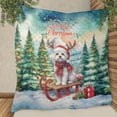 thumbnail image 3 of Merry Christmas Santa Reindeer Antlers Maltese Sleigh Xmas Winter Holiday Quilt Blanket Maltese Dog Lover Gifts Idea Cozy Comforter Throw Blanket - 00023, 3 of 5