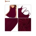 thumbnail image 6 of Spencer Women's Loose Fit Flowy V Neck Tank Tops Summer Casual Spaghetti Strap Sleeveless Sexy Pleated Cami Shirt Plus Size (2XL,Red), 6 of 6