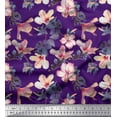 thumbnail image 1 of Soimoi Rayon Fabric Leaves & Floral Printed Fabric 1 Yard 42 Inch Wide, 1 of 3