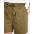 thumbnail image 5 of Time and Tru Women's Drapey Twill Utility Shorts, 4" Inseam, Sizes XS-XXXL, 5 of 6
