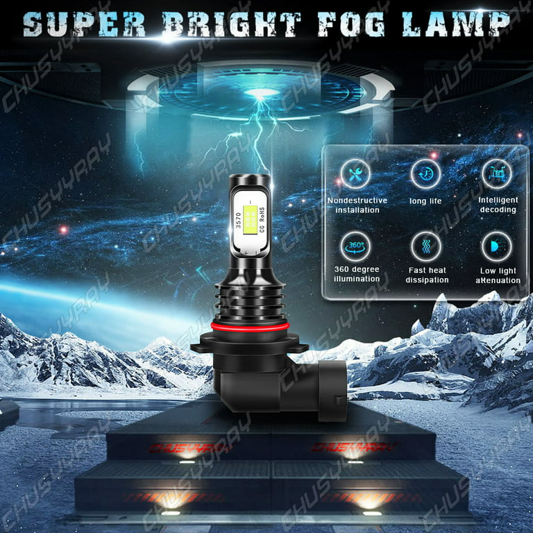 LAFGUR Voiture LED Ampoules, 2pcs 9005 HB3 72W 8000K Ice Blue LED