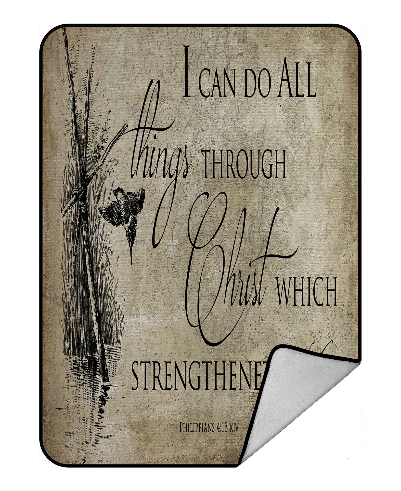 PHFZK Inspirational Blanket, Bible Verse Fleece Blanket Crystal Velvet