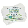 thumbnail image 1 of Ambesonne Fitness Place Mats Set of 4, Body is Only Place to Live, Standard Size, Multicolor, 1 of 6
