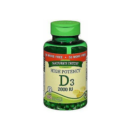 Nature's Truth High Potency Vitamin D3 2000 IU Quick Release, 300ct, 5Pack