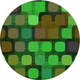 thumbnail image 1 of Ahgly Company Machine Washable Indoor Round Transitional Dark Forest Green Area Rugs, 8' Round, 1 of 7