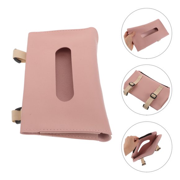 FELTECHELECTR Porta Pañuelos Para Con Clip Para Parasol Color Rosa Ahorrador De Espacio Fácil De Instalar
