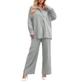 thumbnail image 5 of Enjoytime Pajamas for Women Set Long Sleeve Button Down Shirts with Pants 2 Piece Lounge Sets Comfy Sleepwear, 5 of 6