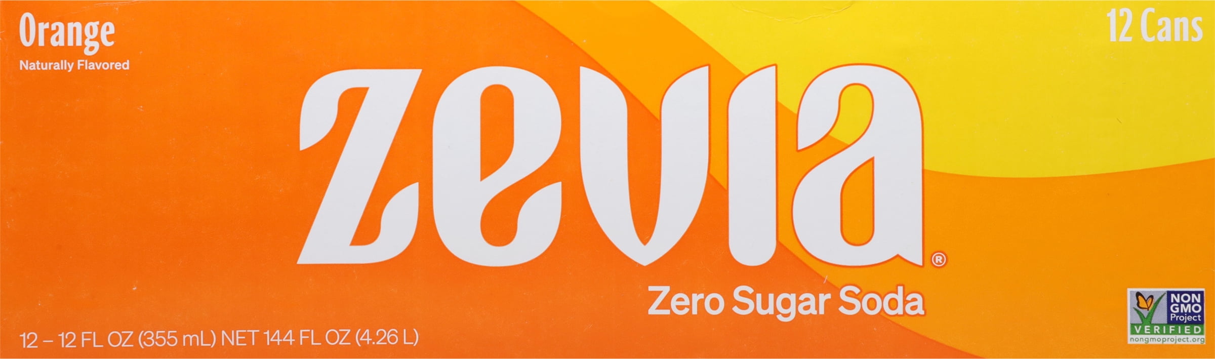 Zevia Zero Sugar Orange Soda 12 - 12 fl oz Cans